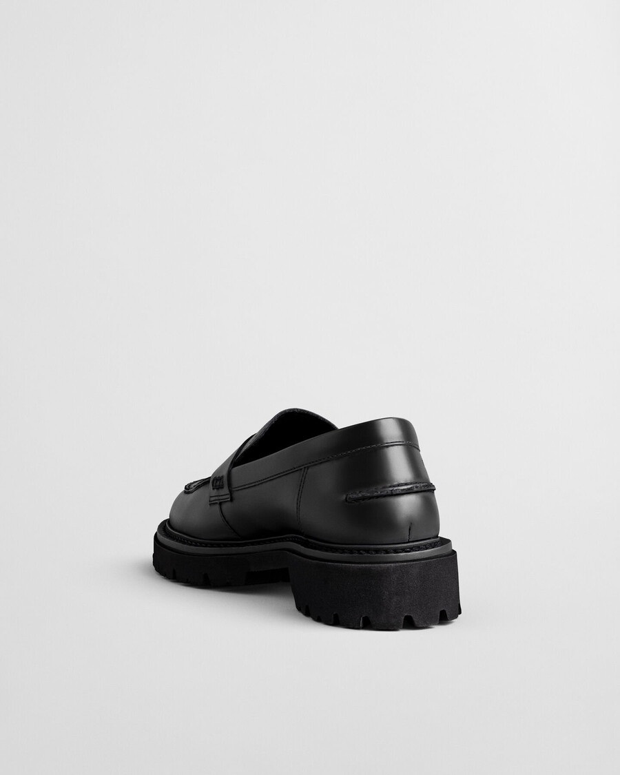 mocassins de couro ivyhill - preto