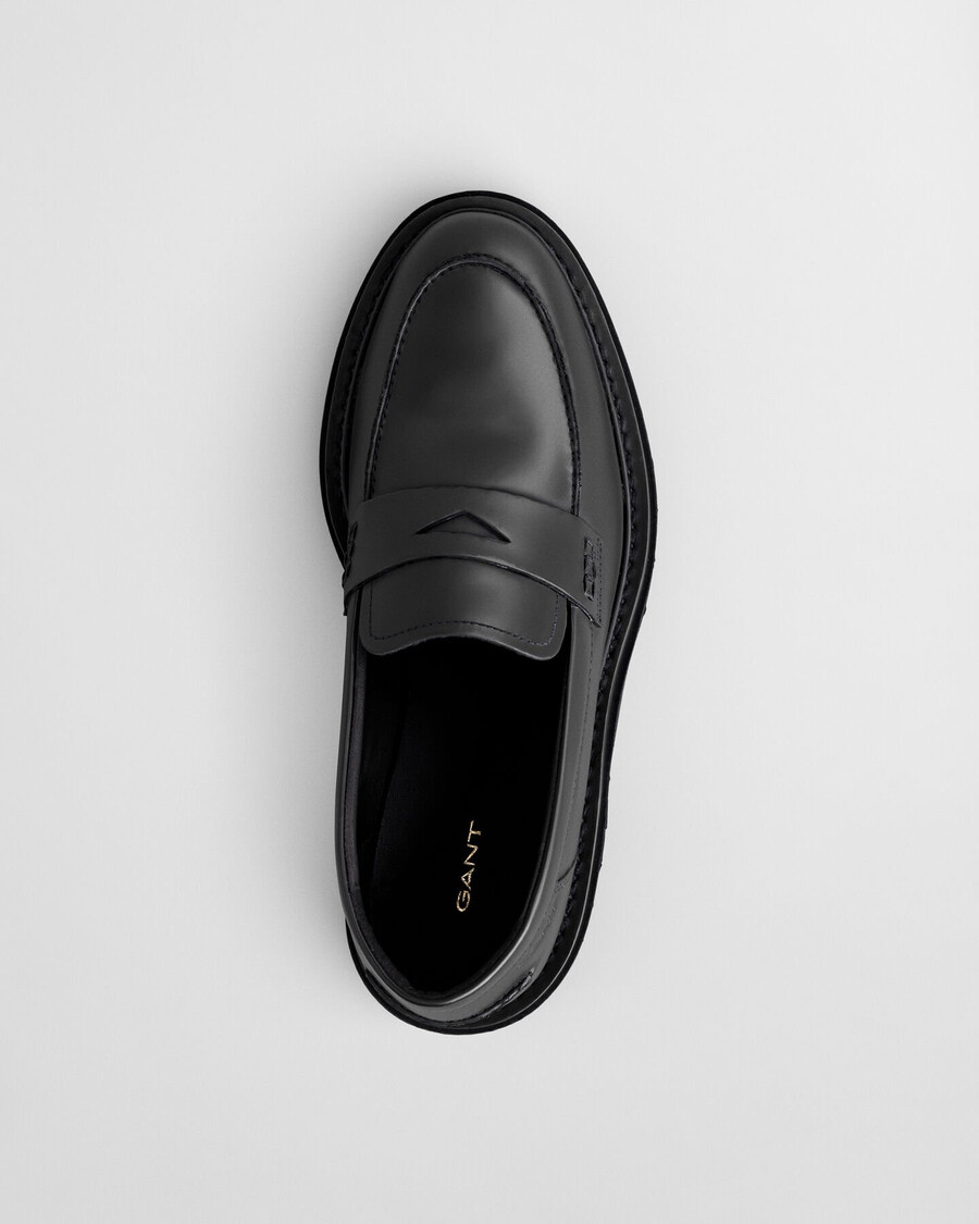 mocassins de couro ivyhill - preto