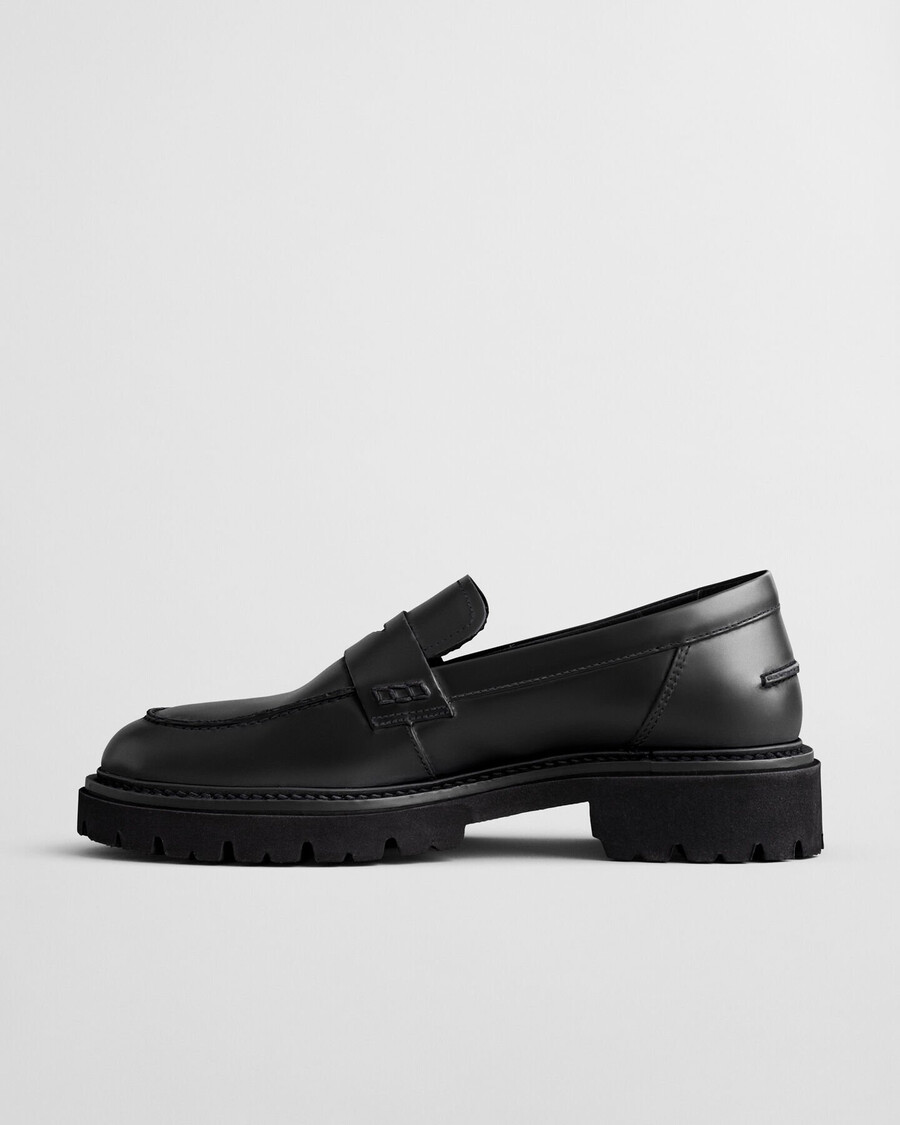mocassins de couro ivyhill - preto