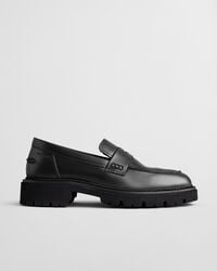 mocassins de couro ivyhill - preto