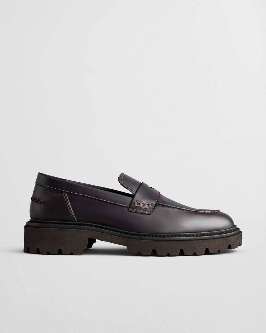 mocassins de couro ivyhill - vinho ameixa