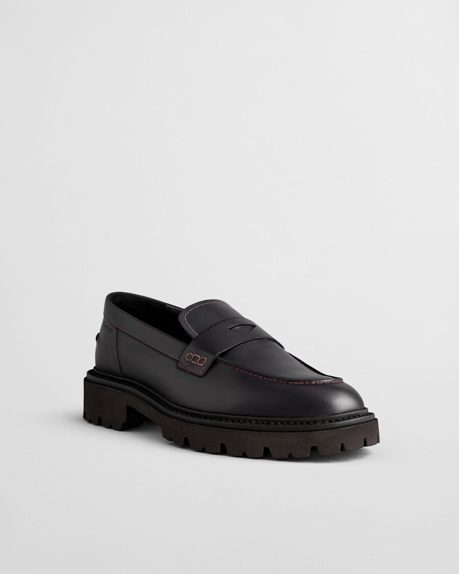 mocassins de couro ivyhill - vinho ameixa