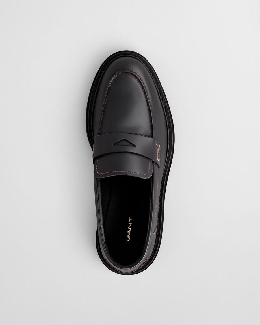 mocassins de couro ivyhill - vinho ameixa