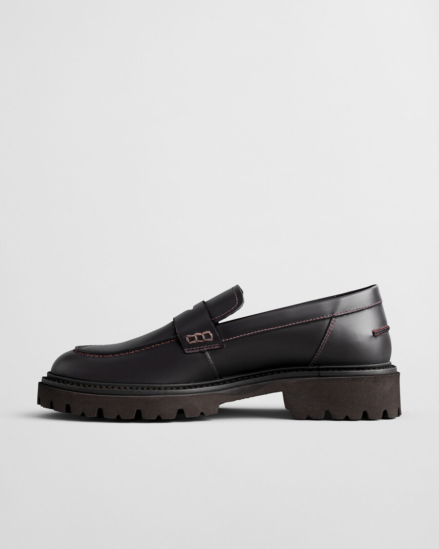 mocassins de couro ivyhill - vinho ameixa