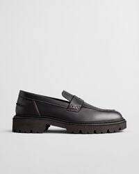 mocassins de couro ivyhill - vinho ameixa