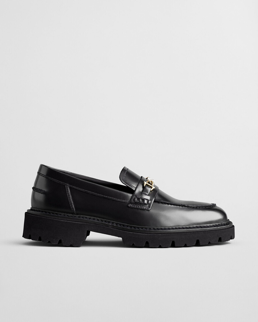 mocassins de couro ivyhill - preto