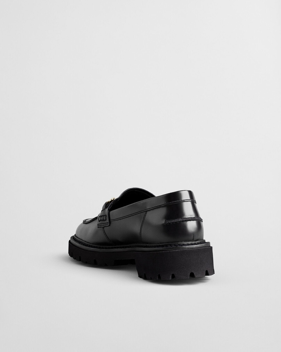 mocassins de couro ivyhill - preto