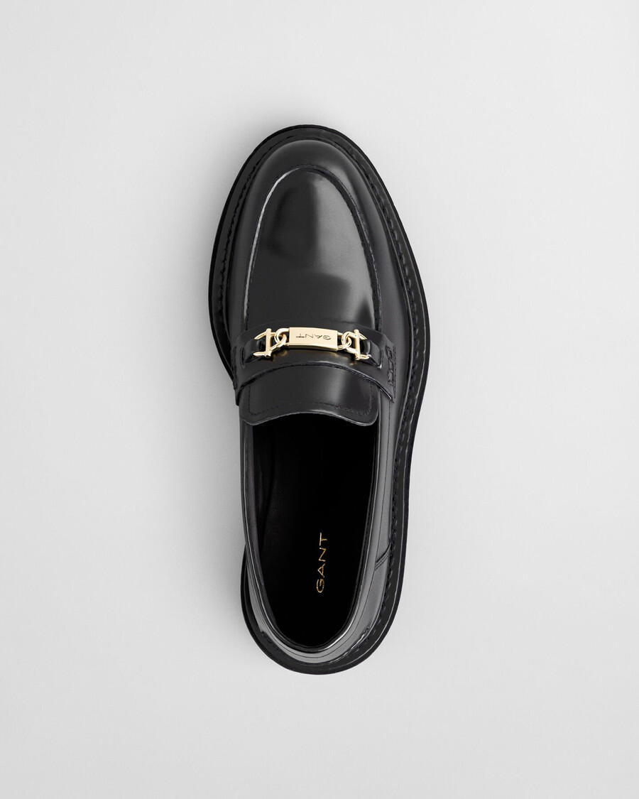 mocassins de couro ivyhill - preto