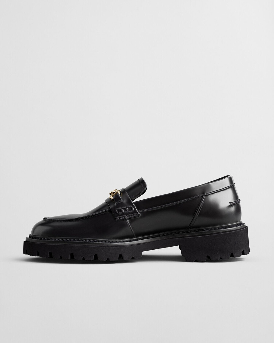 mocassins de couro ivyhill - preto