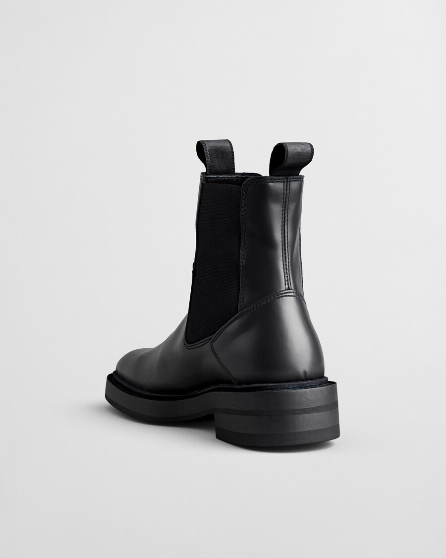 botas de couro fallwi mid - pretas