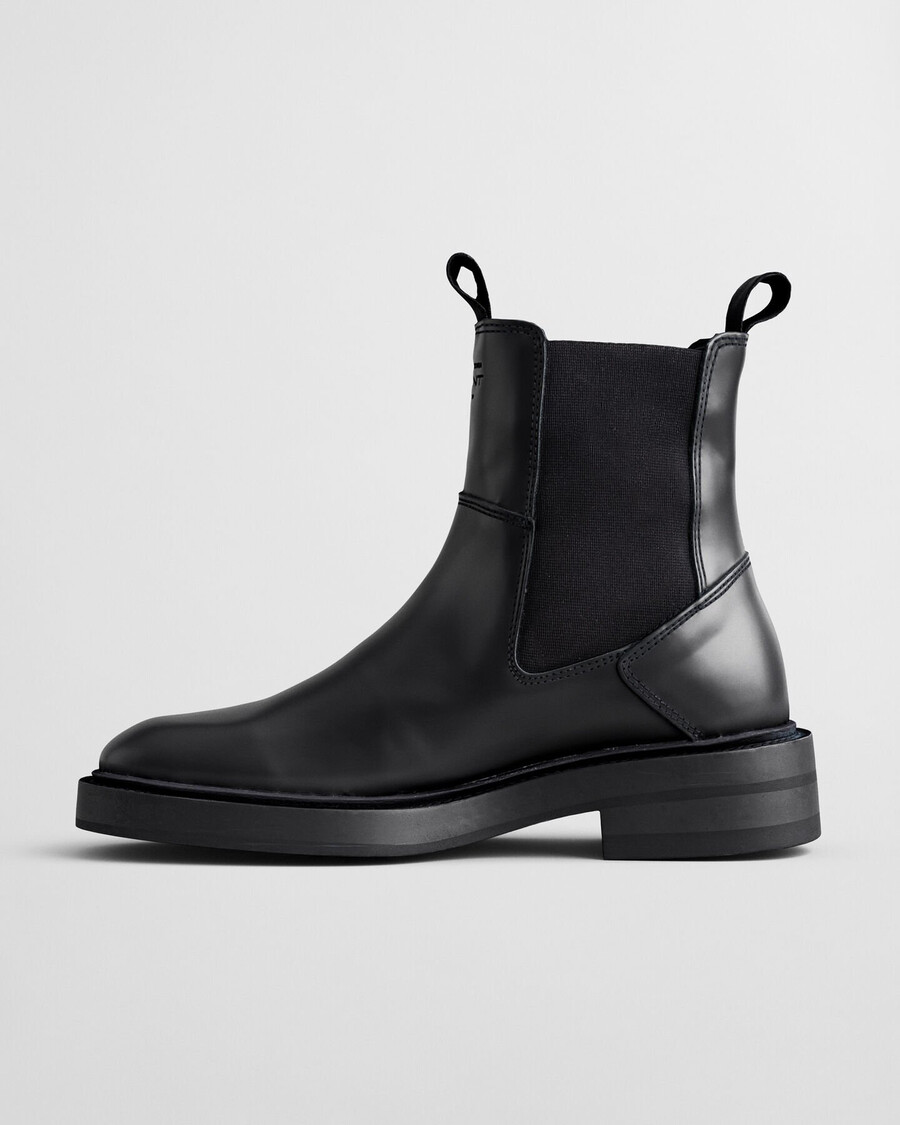 botas de couro fallwi mid - pretas