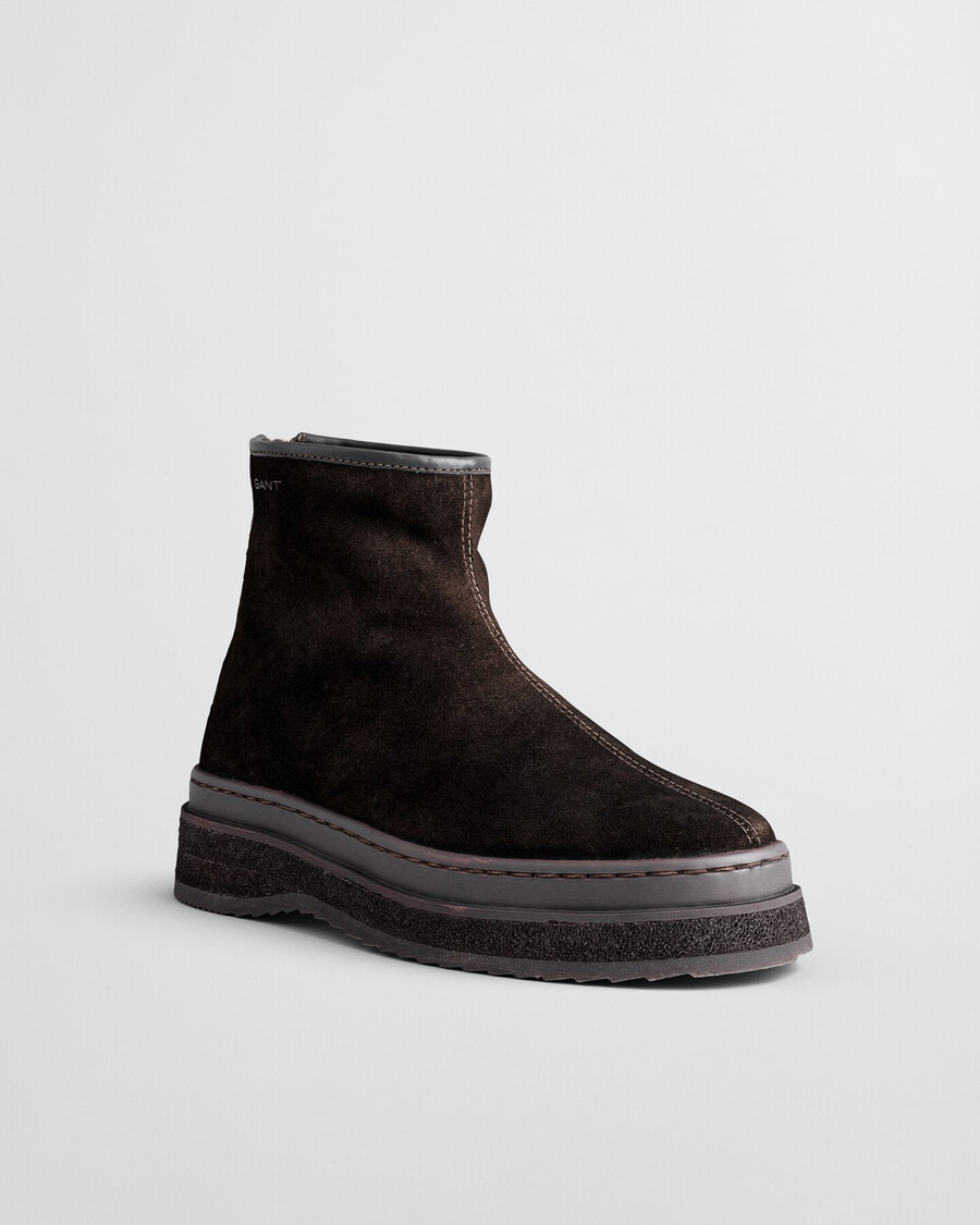 botas sistown mid - marrom escuro