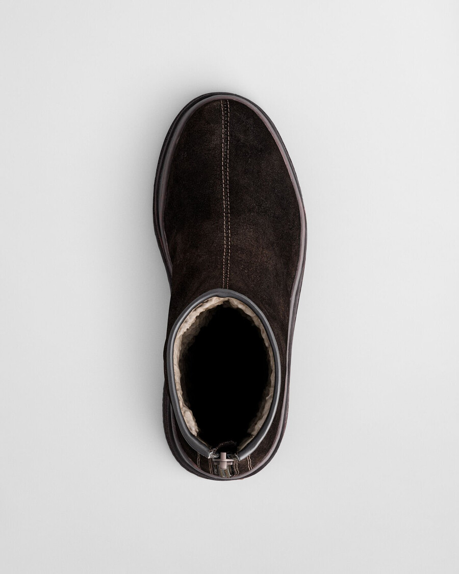 botas sistown mid - marrom escuro