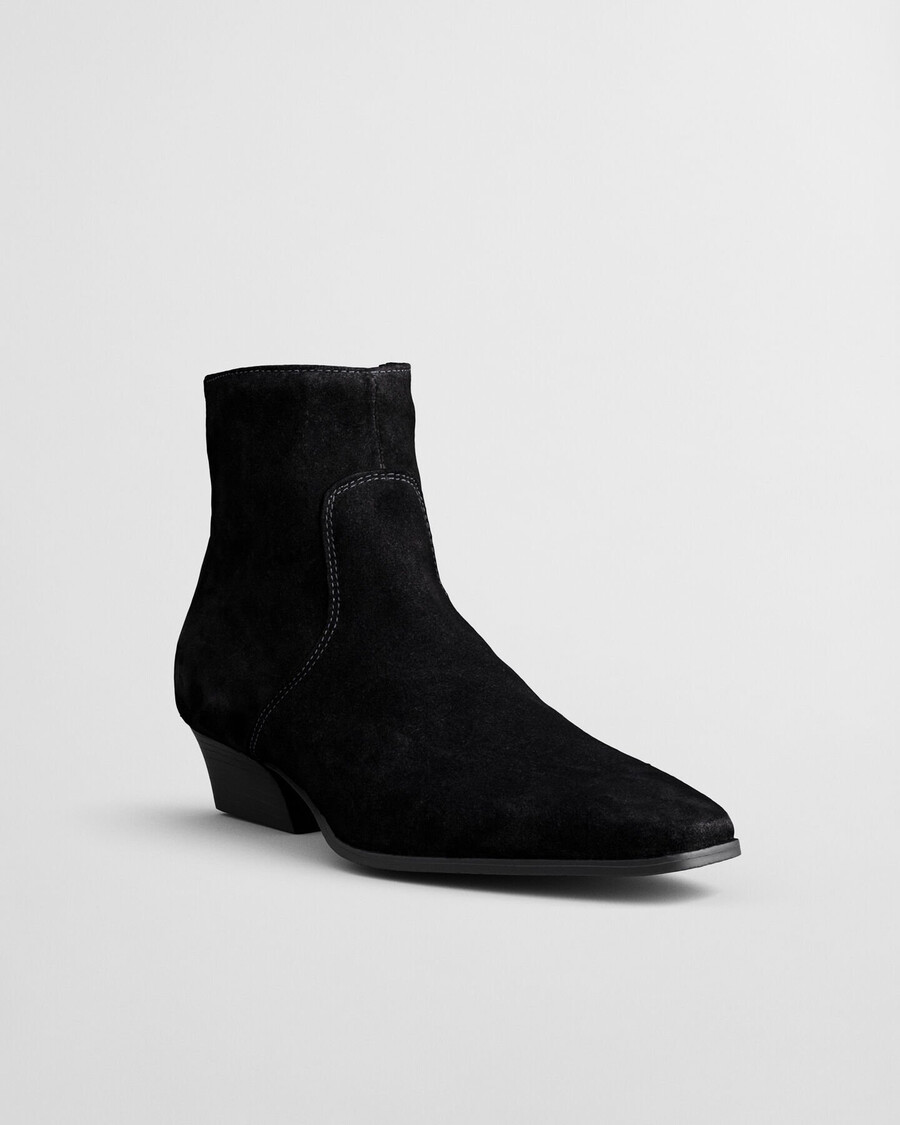botas bassotte de camurça - pretas