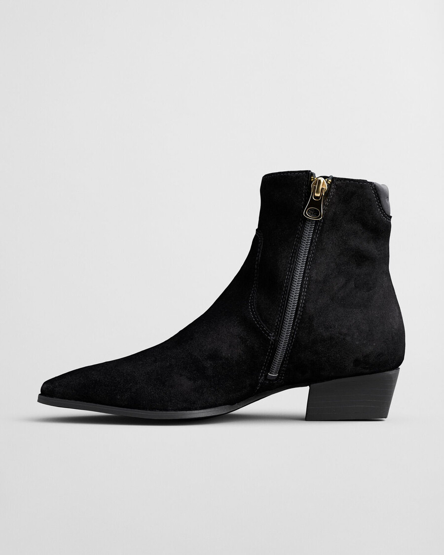 botas bassotte de camurça - pretas