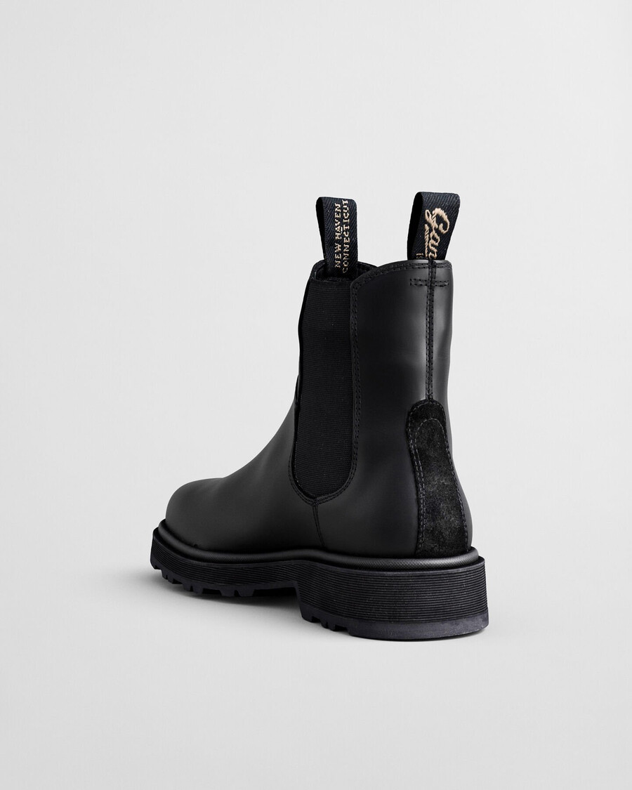 botas chelsea de couro wooltlynne - pretas