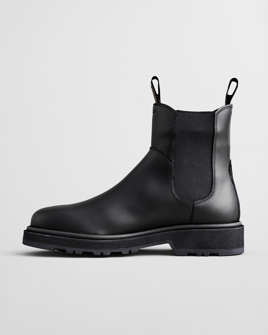 botas chelsea de couro wooltlynne - pretas