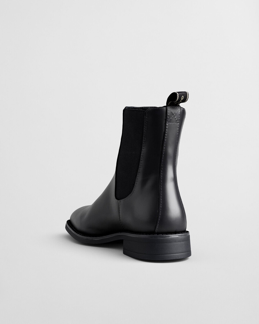 botas chelsea de couro fayy - preto