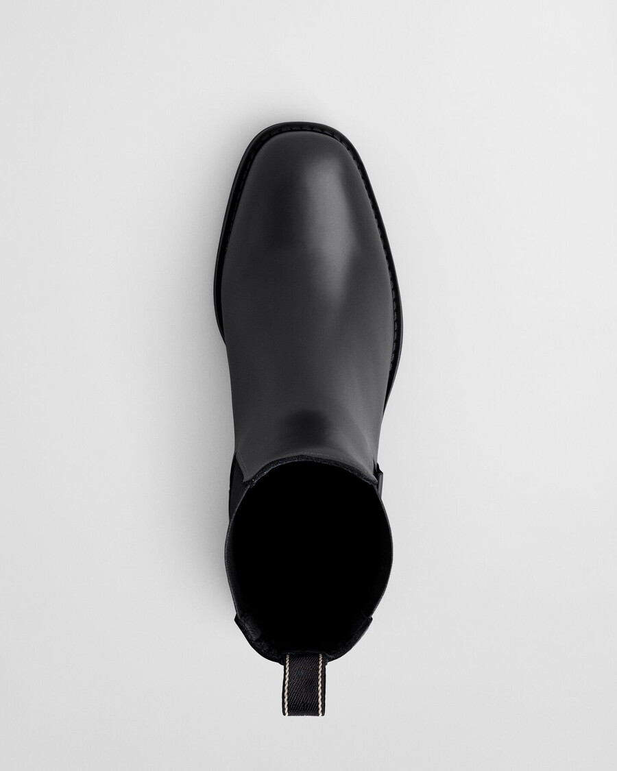 botas chelsea de couro fayy - preto