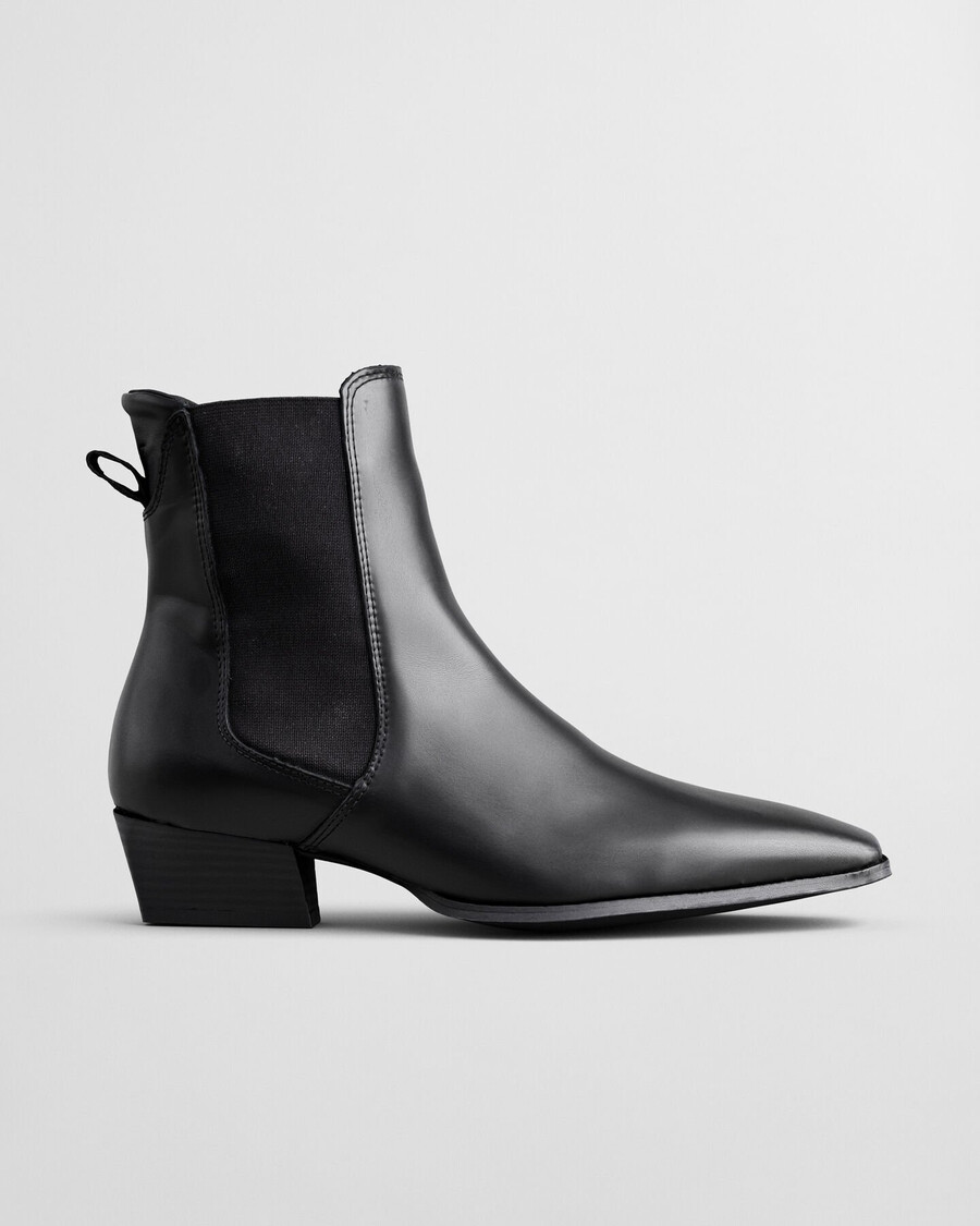 botas bassotte de couro - pretas