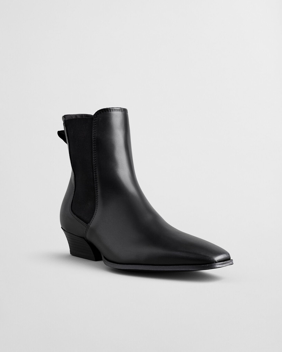 botas bassotte de couro - pretas