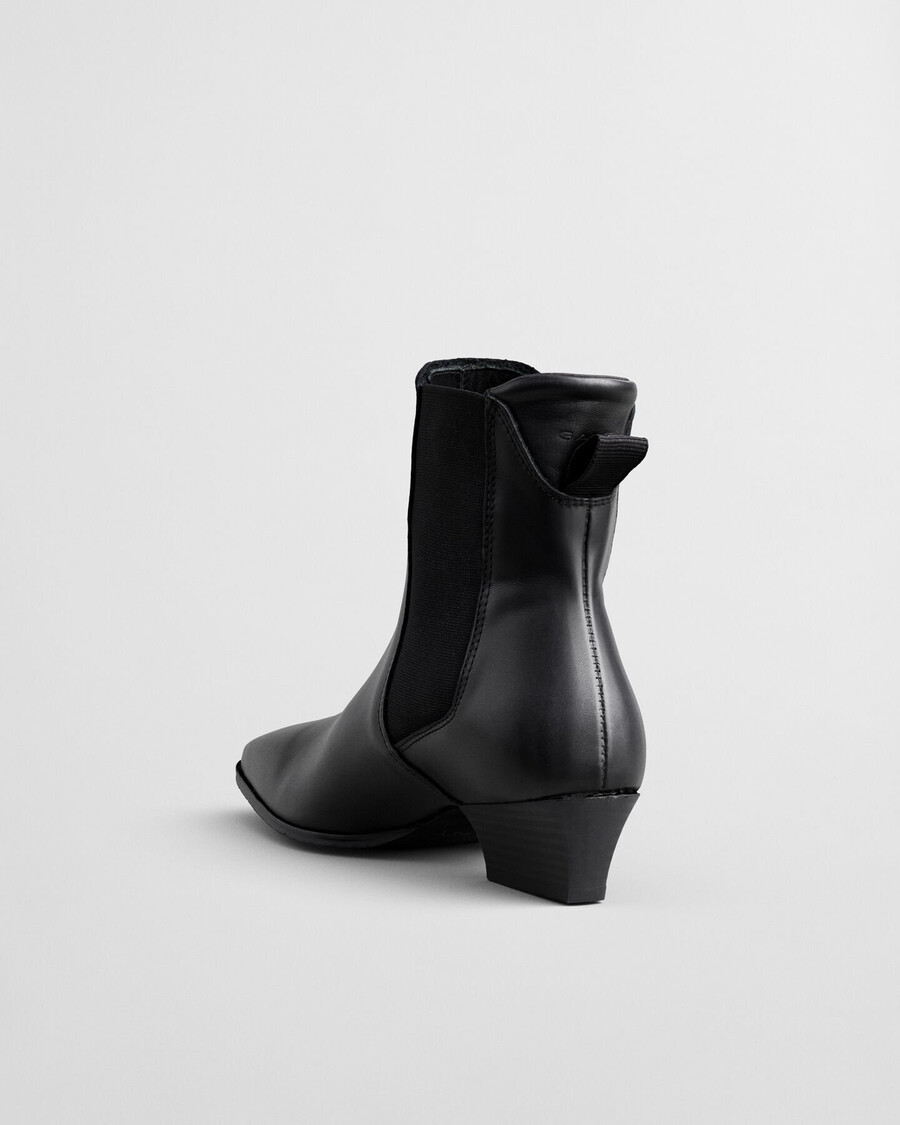 botas bassotte de couro - pretas