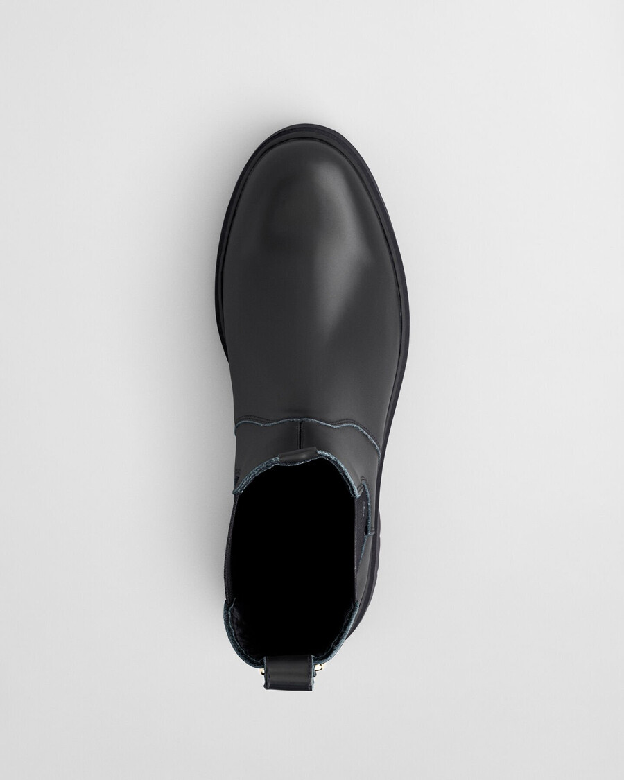 botas chelsea de couro aligrey - pretas