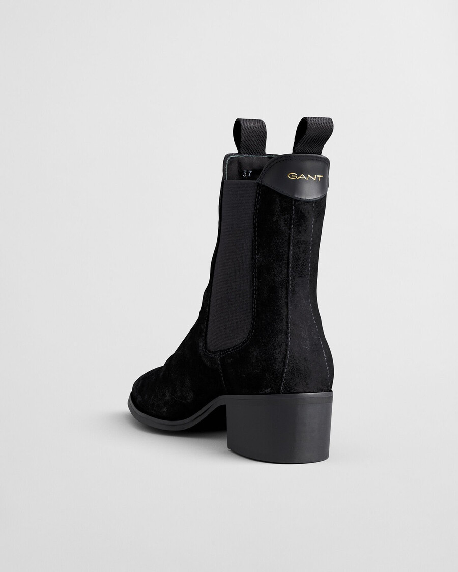 botas chelsea de camurça st broomly - pretas