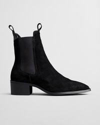 botas chelsea de camurça st broomly - pretas
