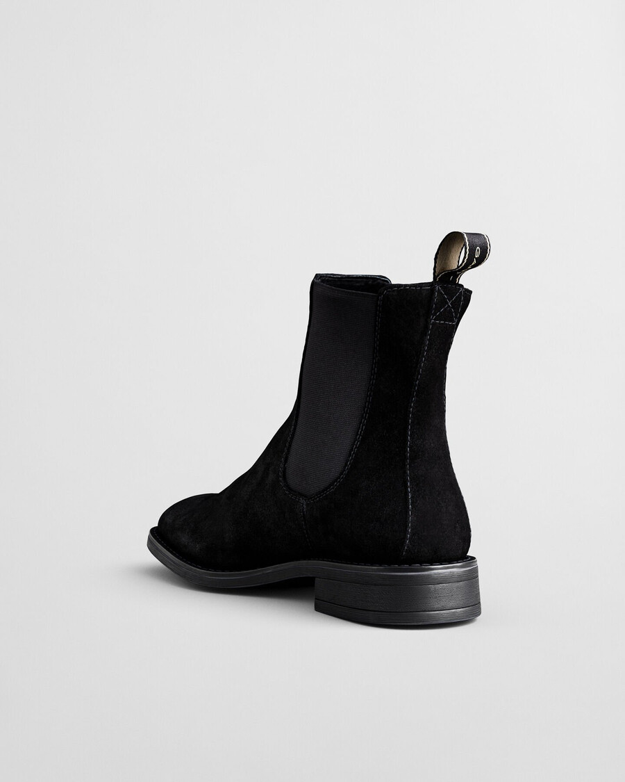 botas chelsea de camurça fayy - preto