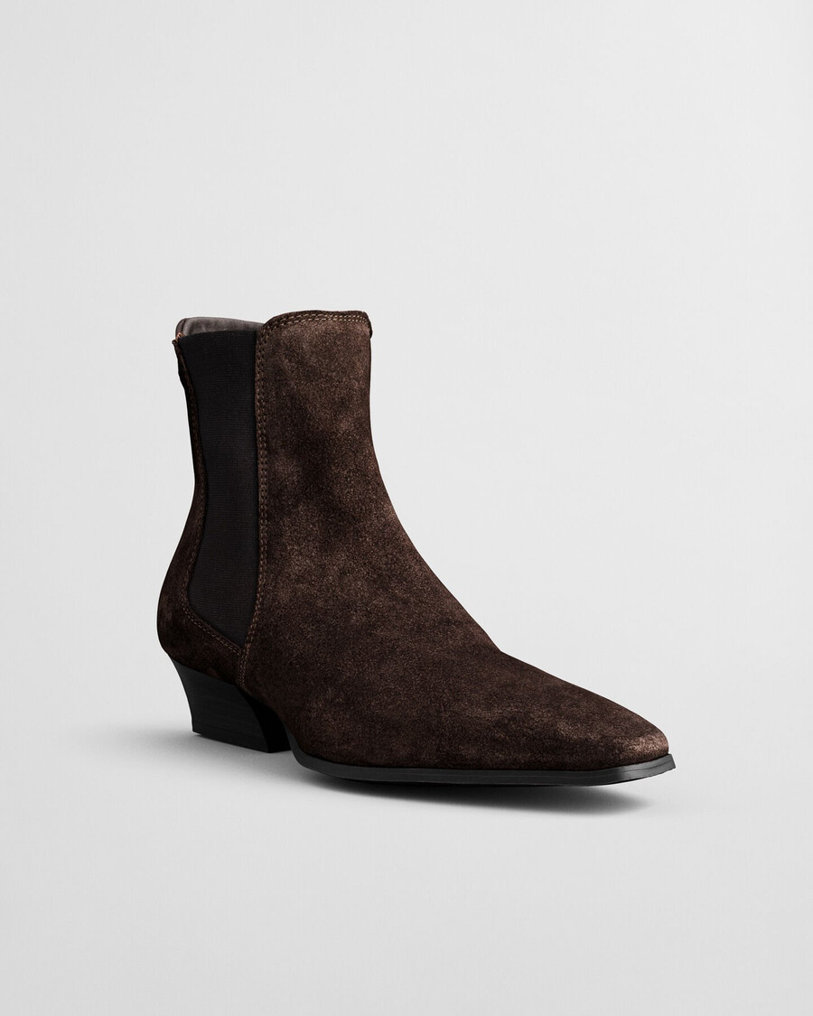botas bassotte de camurça - marrom escuro