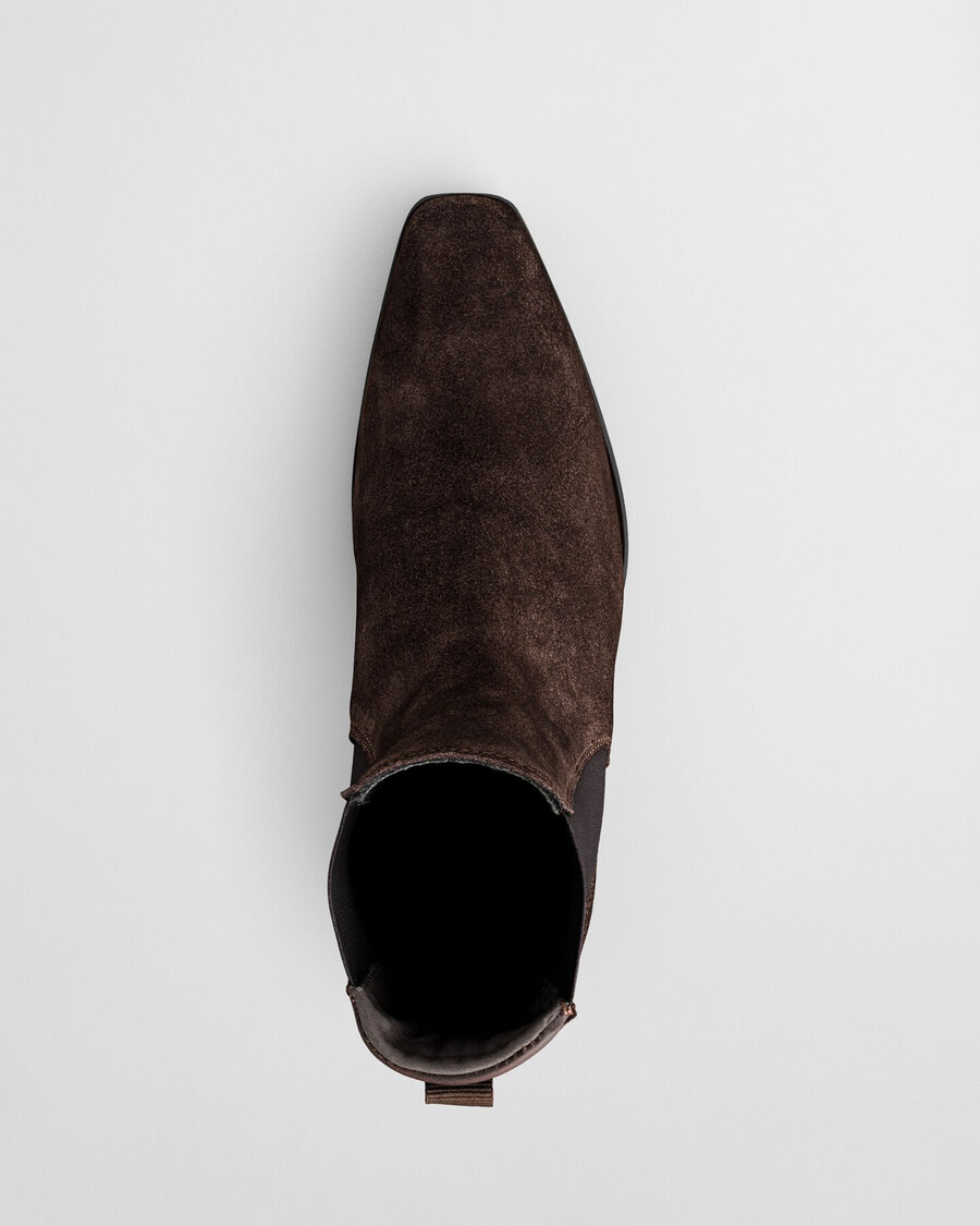 botas bassotte de camurça - marrom escuro