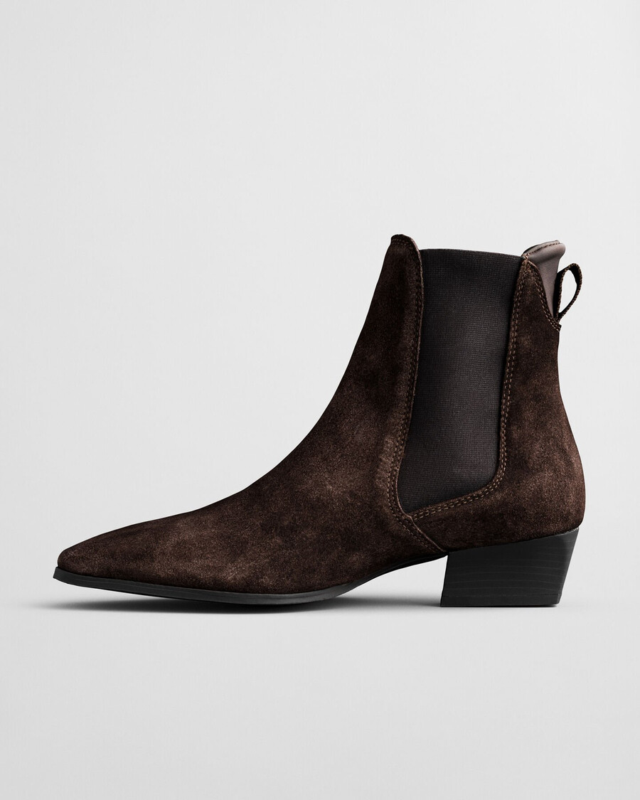 botas bassotte de camurça - marrom escuro