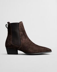 botas bassotte de camurça - marrom escuro