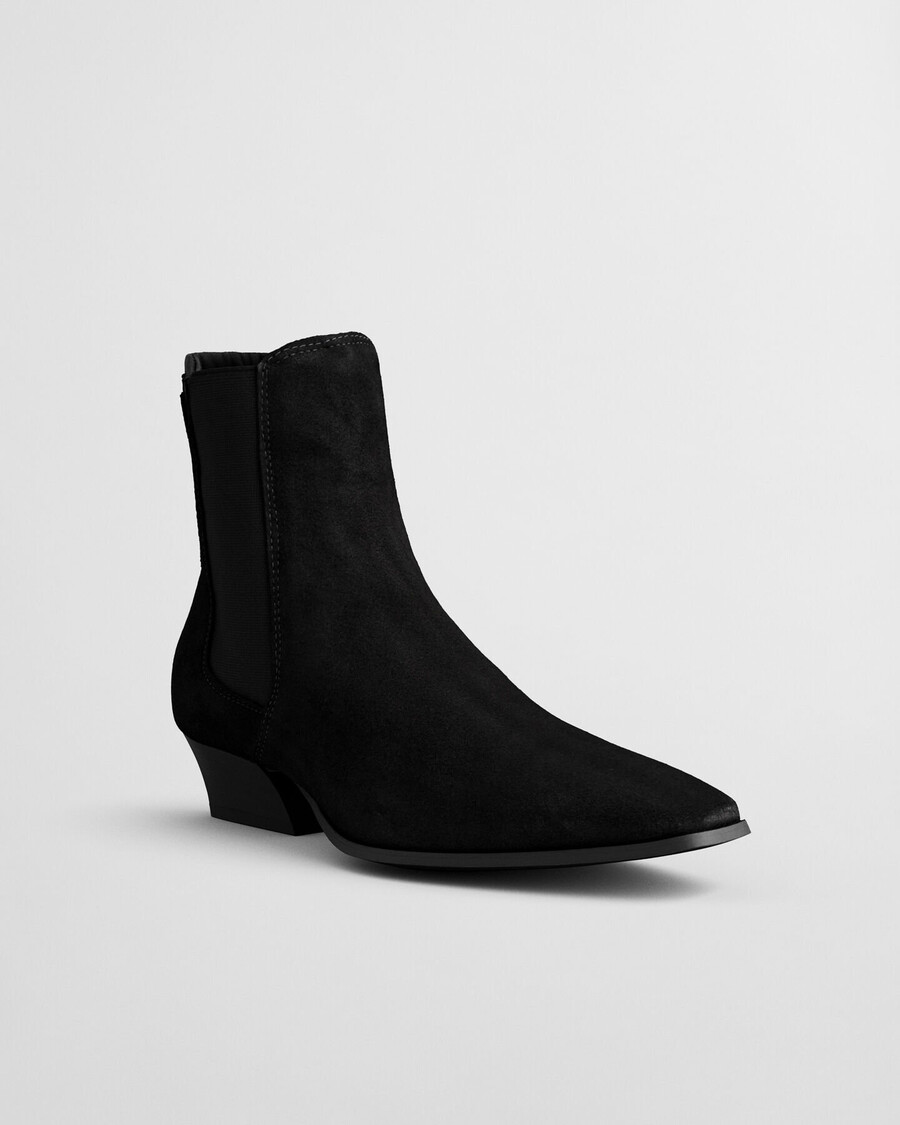botas bassotte de camurça - pretas