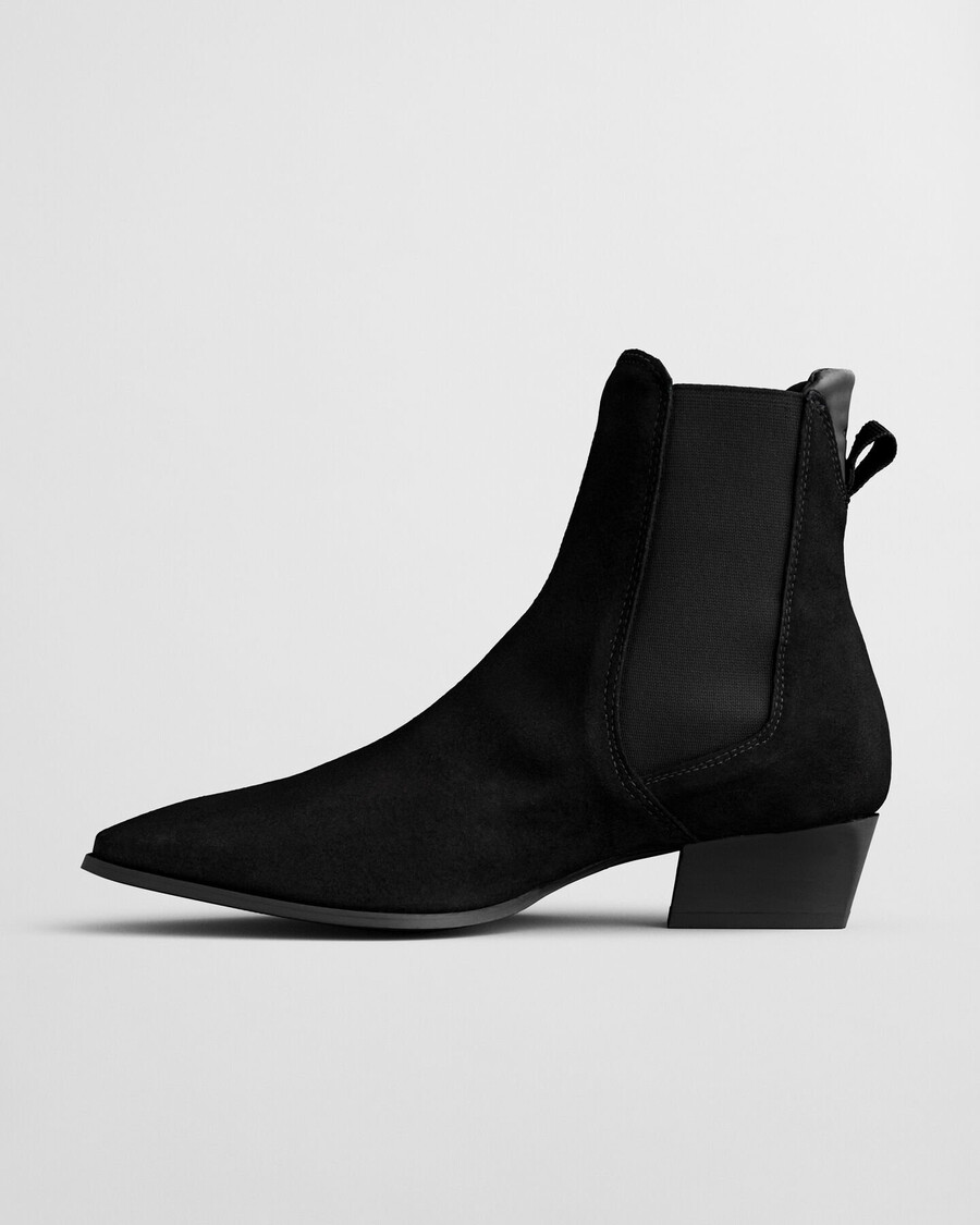 botas bassotte de camurça - pretas