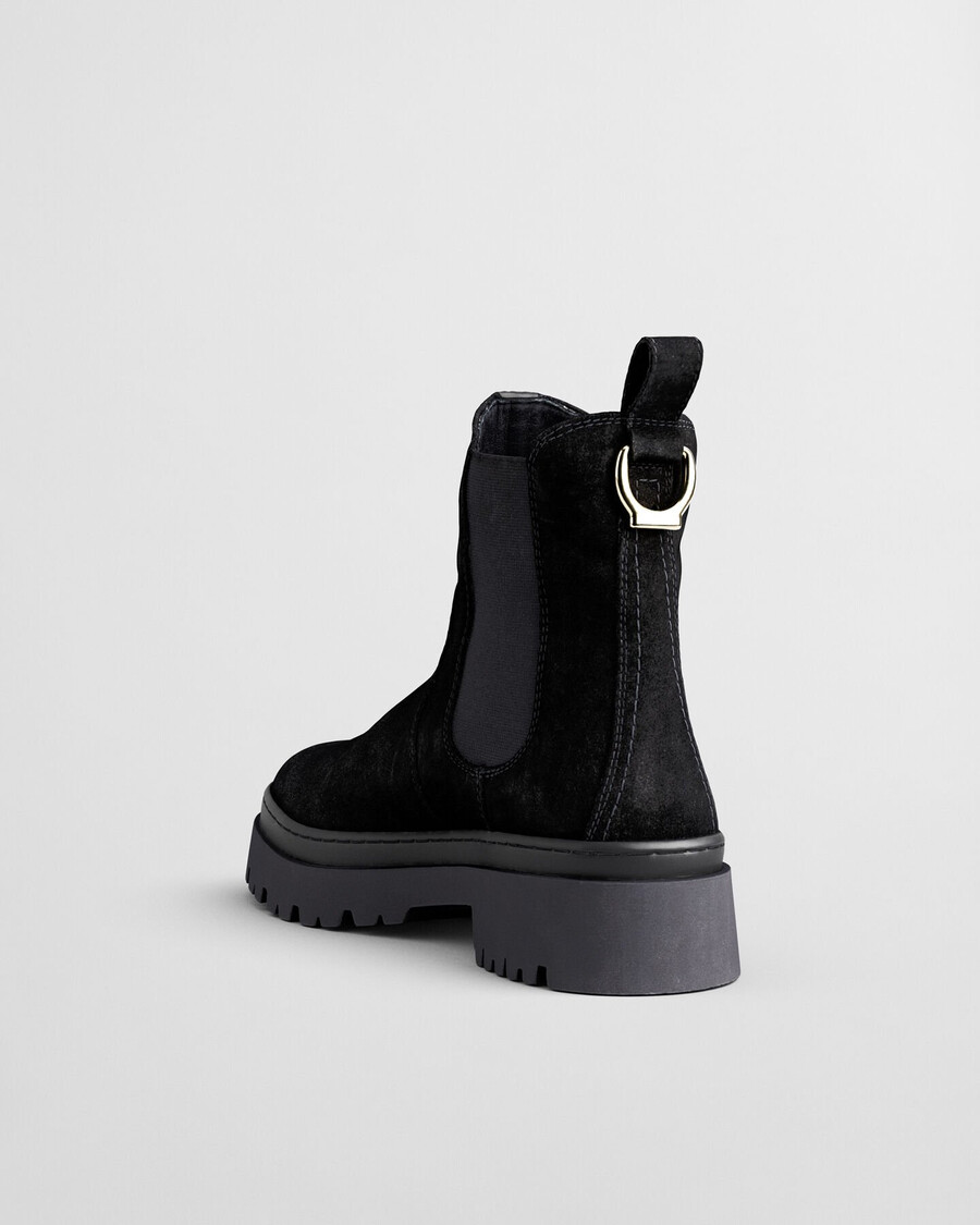 botas chelsea de camurça aligrey - pretas