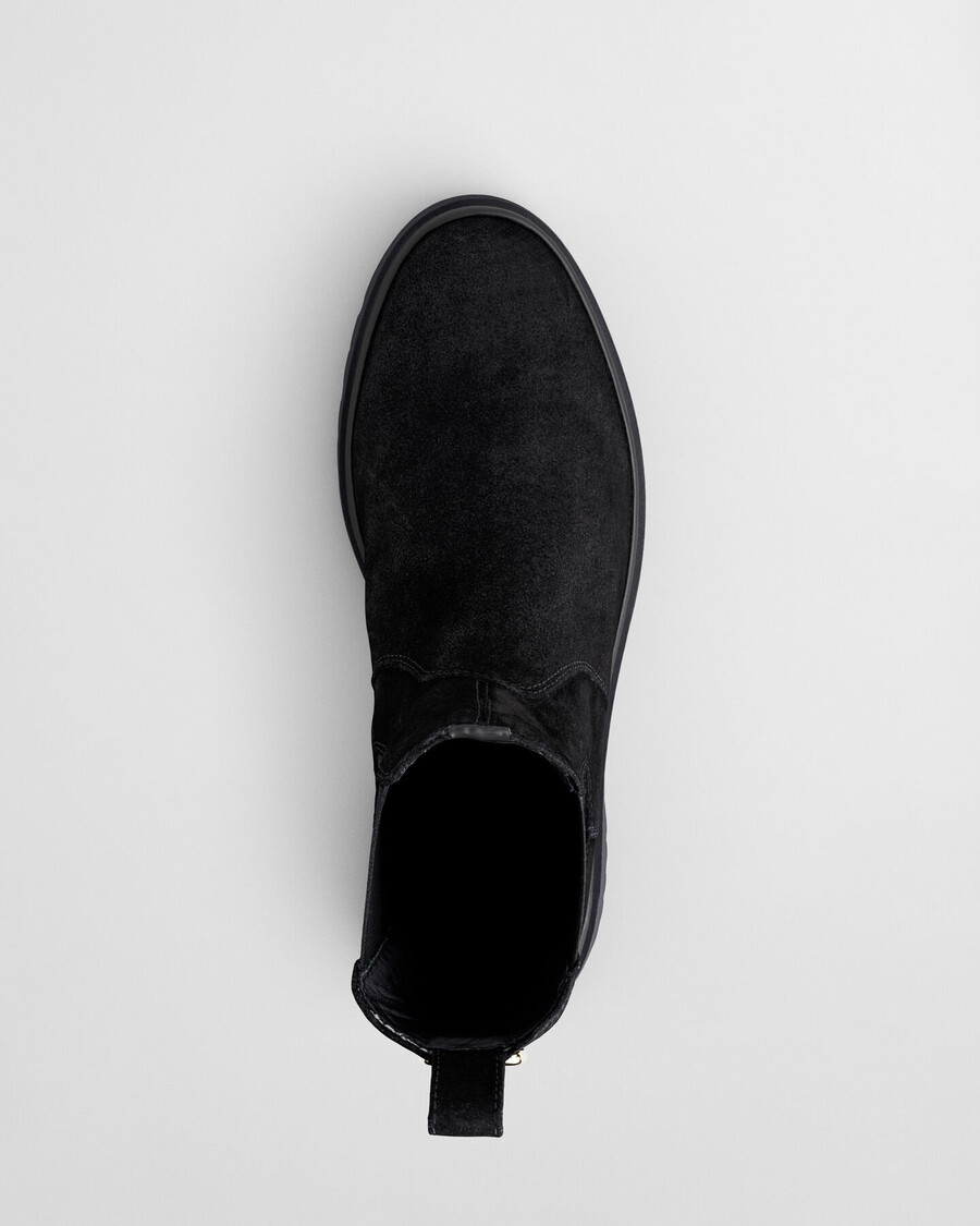 botas chelsea de camurça aligrey - pretas