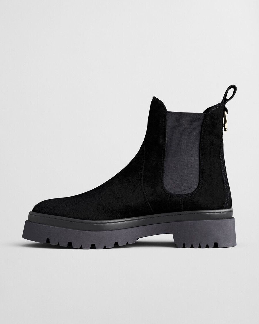 botas chelsea de camurça aligrey - pretas