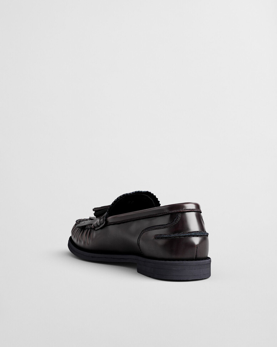 mocassins de couro gracelyn - vinho ameixa