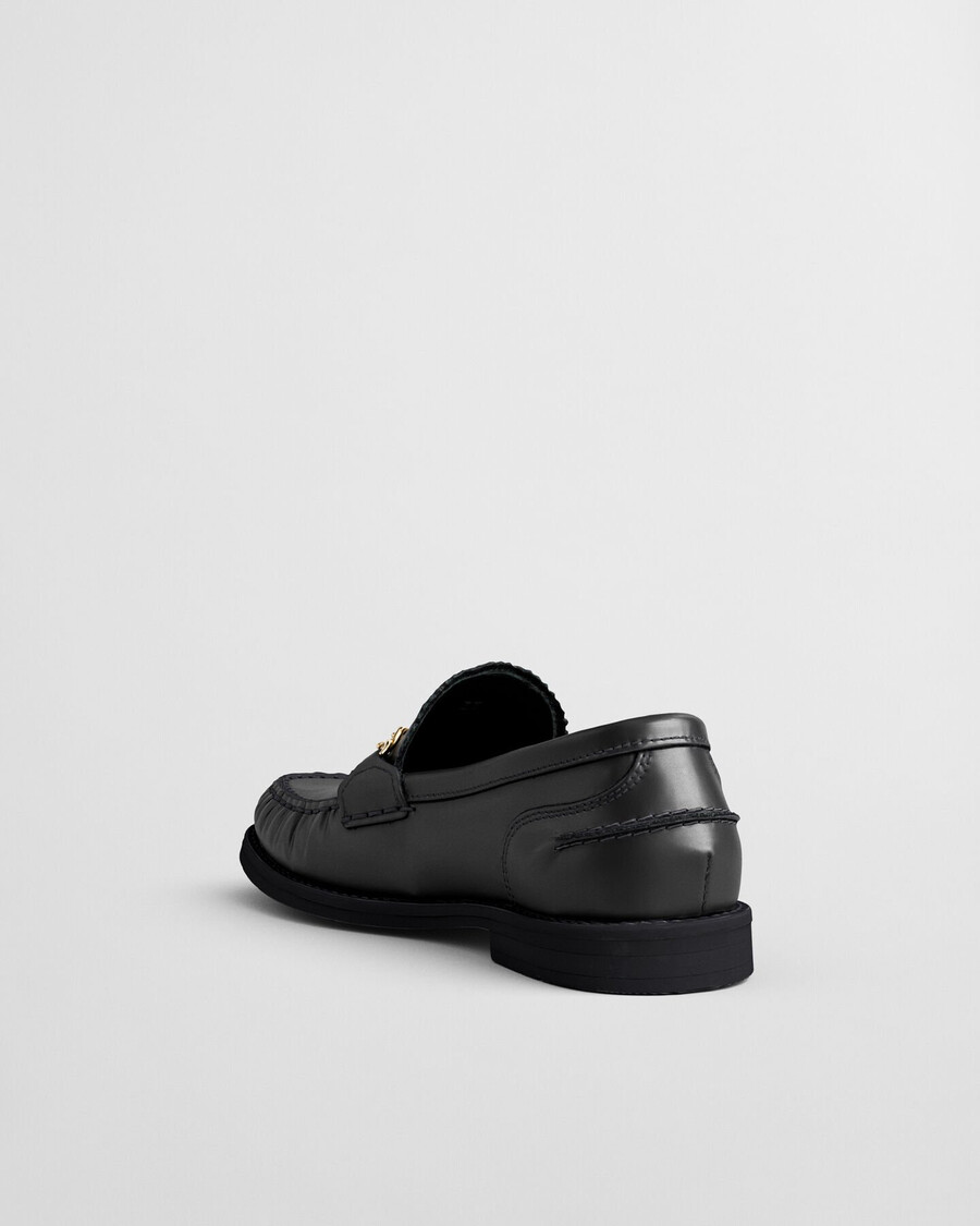mocassins gracelyn em couro - preto
