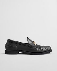 mocassins gracelyn em couro - preto